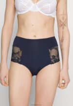 Z62T1002 Women Anna Field 2 Pack Briefs Dark Blue/White - Image 4
