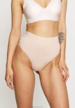 Z62T1015 Women Anna Field 2Pp High Waist Thong Thong Beige - Image 2