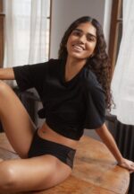 Z62T1016 Women Anna Field 7 Pack Briefs Black