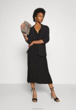 Z62T101 Women Anna Field Jersey Dress Black - Image 2