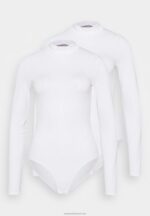 Z62T1023 Women Anna Field Laura 2Pp High Neck Bodies Body White - Image 5