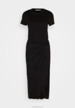 Z62T102 Women Anna Field Jersey Dress Black - Image 5