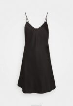 Z62T1044 Women Anna Field Simple Satin Nightie Nightie Black - Image 4