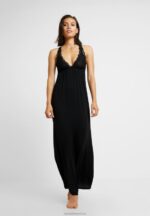 Z62T1057 Women Anna Field Anna Long Viscose Dress Nightie Black
