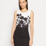 Z62T106 Women Anna Field Jersey Dress Black/White