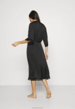 Z62T1083 Women Anna Field Dressing Gown Black - Image 3