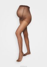 Z62T1100 Women Anna Field 20 Den 2 Pack Tights Dark Brown - Image 2