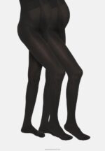 Z62T1101 Women Anna Field 2Pp 100 Den Maternity Tight Tights Black - Image 3