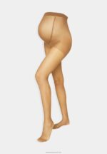 Z62T1102 Women Anna Field 20 Den 2 Pack Tights Camel - Image 2