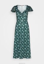 Z62T110 Women Anna Field Jersey Dress Green/Multi Coloured - Image 5