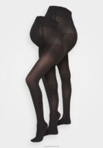 Z62T1115 Women Anna Field 2 Pack 60 Den Maternity Tight Tights Black