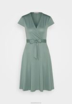 Z62T112 Women Anna Field Jersey Dress Green - Image 5