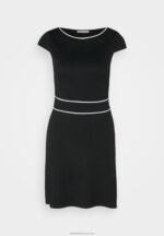 Z62T113 Women Anna Field Jersey Dress Black/White - Image 5