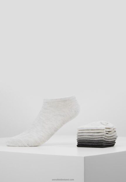 Z62T1146 Women Anna Field 8Pp Sneaker Socks Socks Grey
