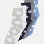 Z62T1150 Women Anna Field 5Pk Cloud Socks Socks Multi-Coloured