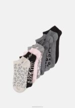 Z62T1152 Women Anna Field 8 Pack Socks Black/Grey