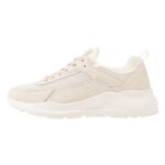 Z62T1175 Women Anna Field Leather Trainers Beige