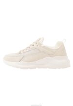 Z62T1175 Women Anna Field Leather Trainers Beige