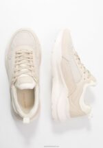 Z62T1175 Women Anna Field Leather Trainers Beige - Image 8