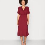 Z62T118 Women Anna Field Jersey Dress Bordeaux