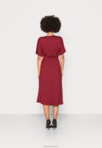 Z62T118 Women Anna Field Jersey Dress Bordeaux - Image 3