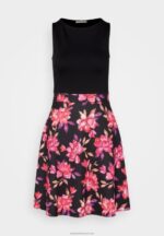 Z62T11 Women Anna Field Day Dress Black/Red/Purple - Image 5