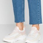 Z62T1219 Women Anna Field Leather Trainers White