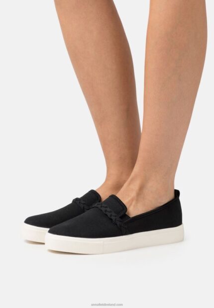 Z62T1221 Women Anna Field Slip-Ons Black