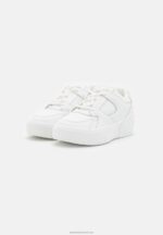 Z62T1224 Women Anna Field Leather Trainers White - Image 3