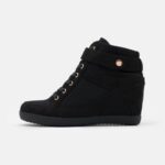 Z62T1228 Women Anna Field High-Top Trainers Black