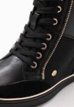 Z62T1232 Women Anna Field Bootie High-Top Trainers Black - Image 3