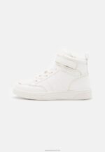 Z62T1234 Women Anna Field High-Top Trainers White/Gold - Image 2
