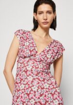 Z62T123 Women Anna Field Jersey Dress Brown/Beige/Pink - Image 4