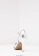 Z62T1241 Women Anna Field High Heeled Sandals Silver - Image 6
