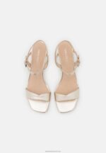 Z62T1246 Women Anna Field Leather Sandals Gold - Image 6