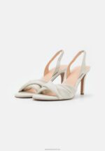 Z62T1277 Women Anna Field Leather High Heeled Sandals White - Image 2