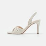 Z62T1277 Women Anna Field Leather High Heeled Sandals White