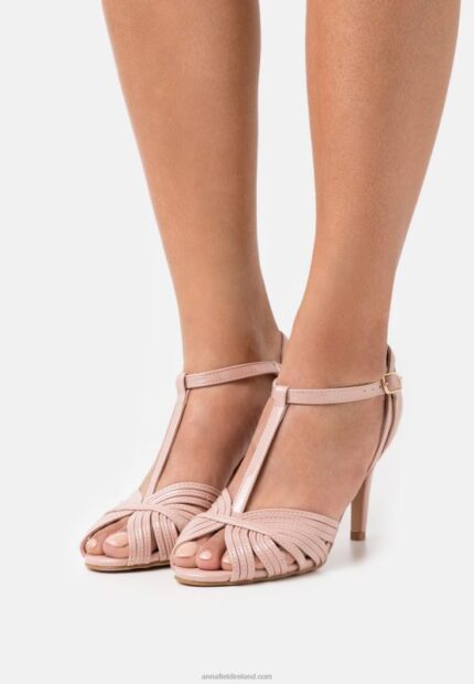 Z62T1285 Women Anna Field High Heeled Sandals Light Pink