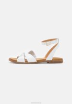 Z62T1293 Women Anna Field Leather Sandals White - Image 2