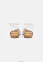 Z62T1293 Women Anna Field Leather Sandals White - Image 4