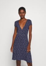 Z62T129 Women Anna Field Jersey Dress Maritime Blue/White