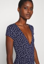 Z62T129 Women Anna Field Jersey Dress Maritime Blue/White - Image 4