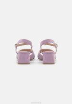 Z62T1329 Women Anna Field Leather Sandals Lilac - Image 4