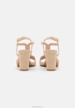 Z62T1335 Women Anna Field Leather Sandals Beige - Image 4