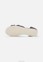 Z62T1340 Women Anna Field Leather Sandals Dark Blue - Image 5