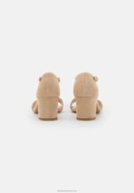 Z62T1355 Women Anna Field Leather Sandals Beige - Image 4