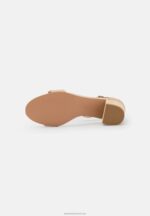 Z62T1355 Women Anna Field Leather Sandals Beige - Image 5