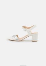 Z62T1367 Women Anna Field Leather Sandals White - Image 2