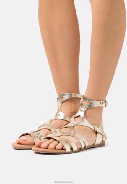 Z62T1373 Women Anna Field Sandals Gold