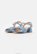 Z62T1382 Women Anna Field Leather Sandals Light Blue - Image 3